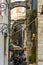 SPLIT, CROATIA, OCTOBER 01, 2017: Tourist walking and taking photo on the narrow street in Split.