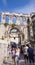 Split, Croatia - Tourists visit the old town with Roman ruins