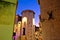 Split Diocletian`s palace street evening view