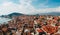 Split, old town, Croatia. View from the tower-bell tower to the