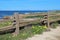 Split-rail fence at Asilomar State beach in Pacific Grove, Calif