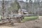 A split rail fence leads to the Elijah Oliver House in Cades Cove.