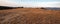 Split Rail Fence next to dirt road at sunrise above Lost Water Canyon USA