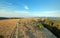 Split Rail Fence at sunrise above Lost Water Canyon USA