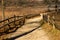 Split rail lined Gravel path at the Little Red Schoolhouse Nature Center