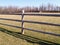 Split rail wood fence