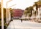 Split riviera promenade on a sunny day with no people on it. Quarantine time during corona virus outbreak. Tourist destination