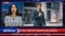 Split Screen Montage TV News Live Report: Anchorwoman Talks with Correspondent Reporting Outside