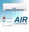 Split system air conditioner inverter. Realistic conditioning with with WiFi control over the internet and Antivirus