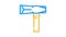 splitting maul hammer color icon animation
