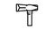 splitting maul hammer line icon animation