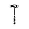splitting maul hammer tool glyph icon vector illustration