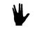 Spock hand icon black silhouette vector