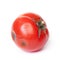 Spoiled tomato on white background