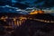 Spoleto city at night, Umbria - Italy.