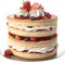 Sponge Cake. Classic Victoria sandwich recipe. Generative AI