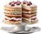 Sponge Cake. Classic Victoria sandwich recipe. Generative AI