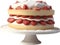 Sponge Cake. Classic Victoria sandwich recipe. Generative AI