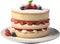 Sponge Cake. Classic Victoria sandwich recipe. Generative AI