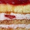 Sponge Cake Strawberry Cream Layers Slice