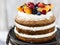 Sponge Cake Topped With Fruit