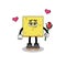 sponge mascot falling in love