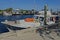 Sponging boat, moored in the docks of Tarpon Springs, Florida