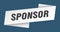 sponsor banner template. sponsor ribbon label.