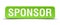 Sponsor green square isolated button