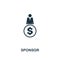 Sponsor icon. Premium style design from business management icon collection. Pixel perfect Sponsor icon for web design