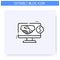 Sponsored blog line icon. Editable illustration