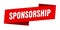 sponsorship banner template. sponsorship ribbon label.