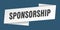 sponsorship banner template. sponsorship ribbon label.