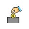 Sponsorship line icon. Business crowdfunding and Finance