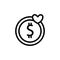 Sponsorship money icon vector. Isolated contour symbol illustration