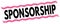 SPONSORSHIP text on pink-black lines stamp sign