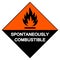 Spontaneously Combustible Symbol Sign, Vector Illustration, Isolate On White Background Label. EPS10