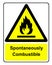 Spontaneously Combustible warning sign