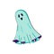 Spook symbol of Halloween. Ghost character of horror. Mystical Nightmare