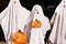 Spooks at Halloween - focus on pumpkin