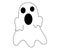 Spooky cartoon ghost illustration