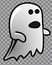 Spooky Cartoon Shaded Ghost Vector Illustration