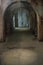 Spooky caverns with lighted hallways.