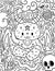 Spooky coloring page, Horror coloring page, Goth coloring page, Kawaii coloring page