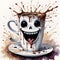 Spooky Crazy Coffee Cup Splash
