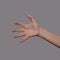 Spooky or creepy hand gesture  on grey background. Scary zombie halloween hands. Angry hands expression