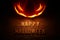 Spooky Halloween background with jack o lantern