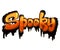 Spooky halloween digital grafiti word
