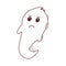 Spooky halloween ghost. Spooky poltergeist. Halloween scary ghostly monster. Halloween element. Trick or treat concept.