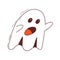 Spooky halloween ghost. Spooky poltergeist. Halloween scary ghostly monster. Halloween element. Trick or treat concept.